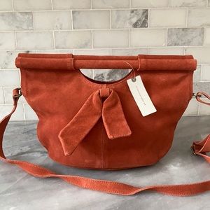 NWT- Anthropologie Suede Handbag
